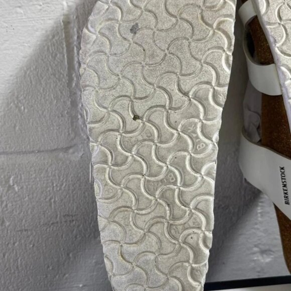 Birkenstock Mayari White Leather Toe Loop Sandal Slide Women's 41 EU/10 US - Picture 11 of 12